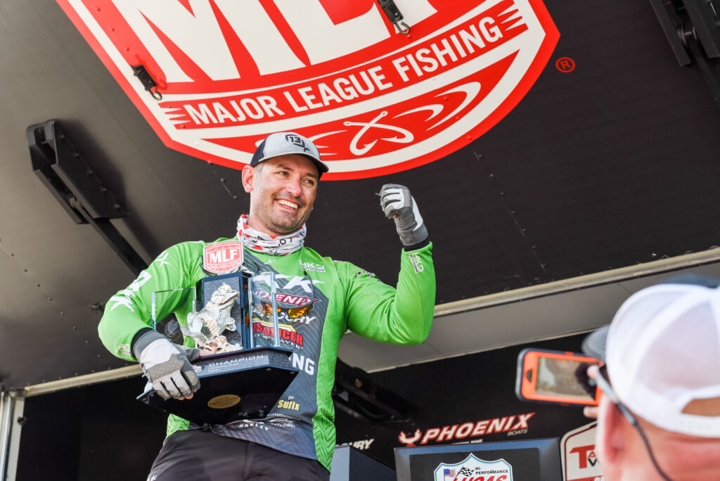 Jacopo Gallelli making history – photo by Charles Waldorf (Major League Fishing)